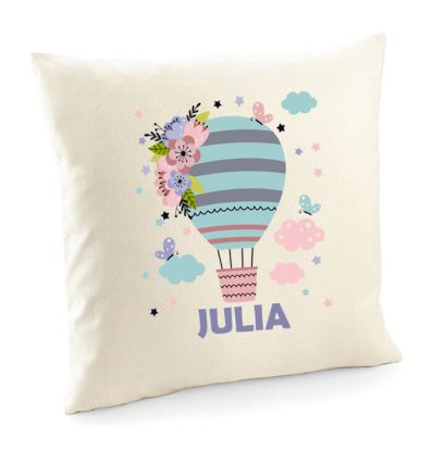 Poduszka z balonem z imieniem dziecka poszewka
