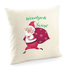 Poduszka z Mikołajem, poszewka świąteczna