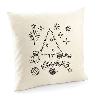 Świąteczna poduszka do kolorowania, poszewka