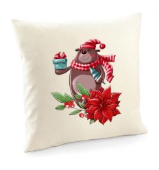 Poduszka świąteczna z misiem, poszewka