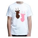 Koszulka świąteczna męska z reniferami