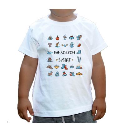 Koszulka świąteczna z ikonkami