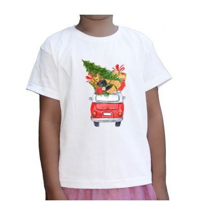 Koszulka świąteczna Auto z choinką