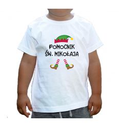 Koszulka świąteczna dla dzieci Pomocnik św. Mikołaja