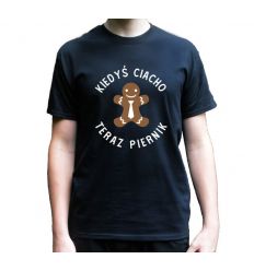Koszulka świąteczna męska Kiedyś ciacho teraz piernik