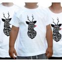 Koszulki świąteczne dla rodziny z reniferem