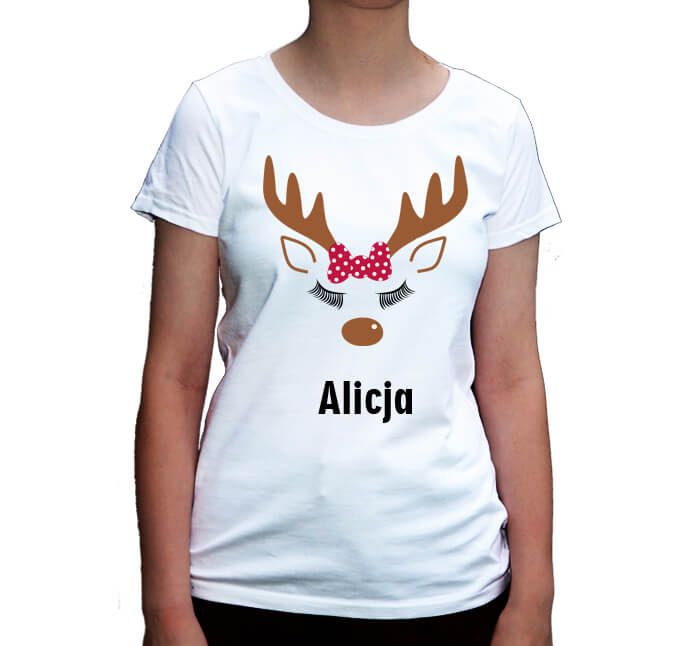 Koszulka świąteczna damska z zestawu dla całej rodziny
