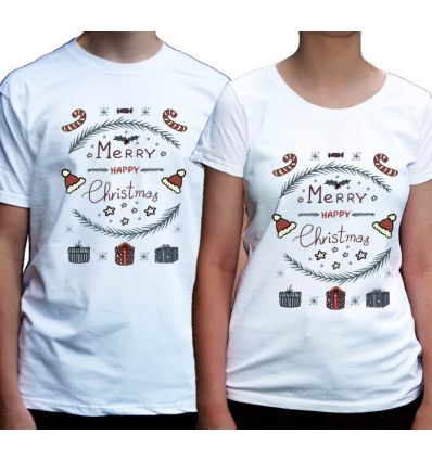 zestaw koszulek świątecznych dla par