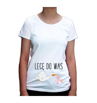 Koszulka ciążowa Lecę do Was