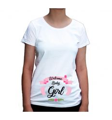 Koszulka dla przyszłej mamy Witaj dziewczynko!