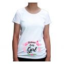 Koszulka dla przyszłej mamy Witaj dziewczynko!
