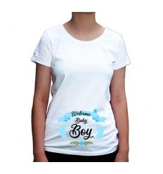 Koszulka dla przyszłej mamy Witaj chłopczyku!