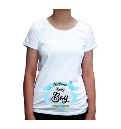 Koszulka dla przyszłej mamy Witaj chłopczyku!