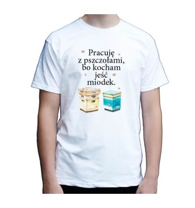 Koszulka pszczelarska Pracuję z pszczołami
