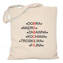 Torba Babcia alfabet krzyżówka