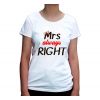 Koszulki dla par Mr Mrs always Right