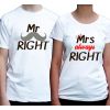 Koszulki dla par Mr Right Mrs always Right