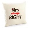 Poduszki dla par na walentynki Mrs Mr Right