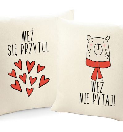 Poduszki dla par na walentynki