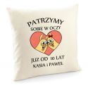 Poduszka na walentynki i rocznicę Patrzymy sobie w oczy