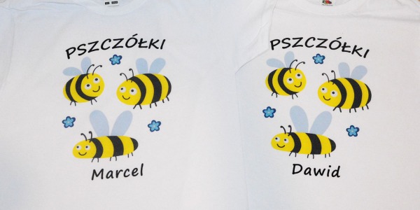 Koszulki z pszczółką dla przedszkolaka