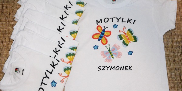 Koszulki z motylami dla dzieci z imieniem