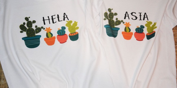 Stylowe koszulki w kaktusy dla dzieci 