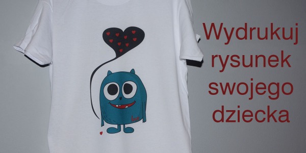 Koszulka z wymyślonym stworkiem
