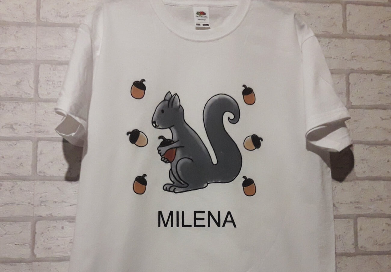 Koszulka z wiewiórką dla przedszkolaka
