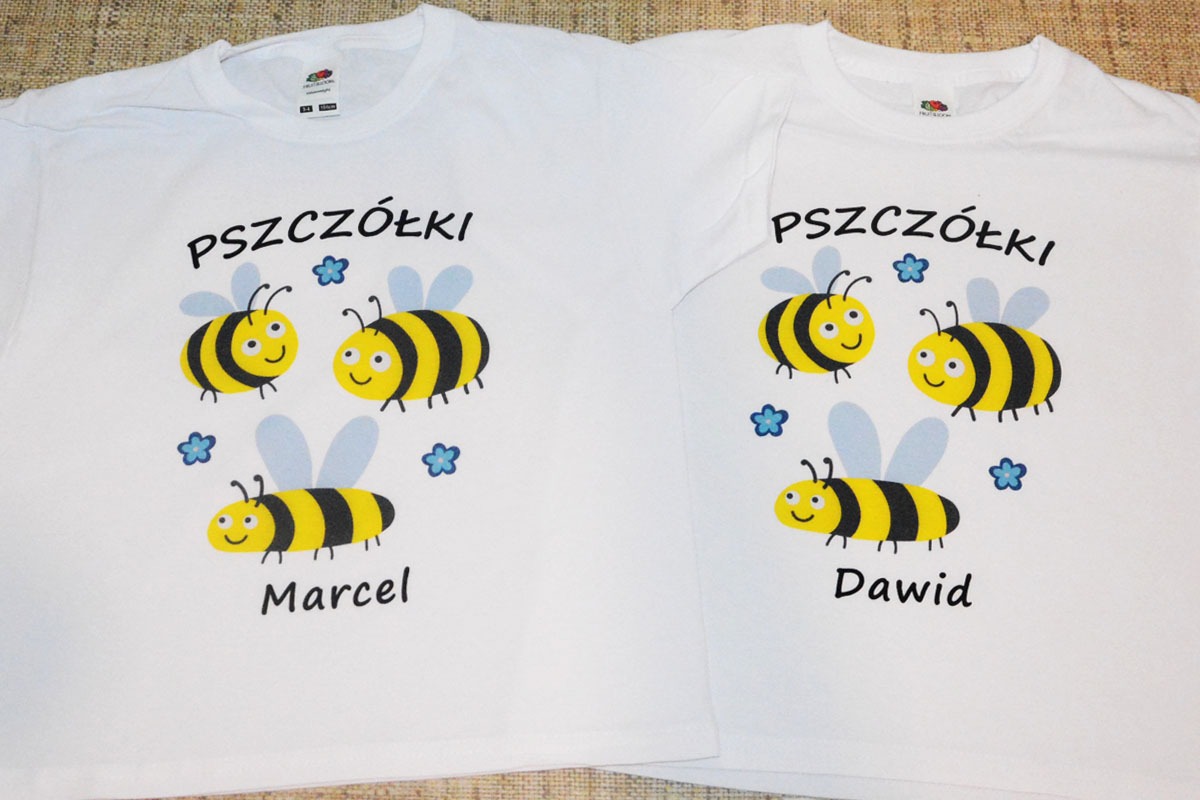 Koszulki z pszczółką dla przedszkolaka