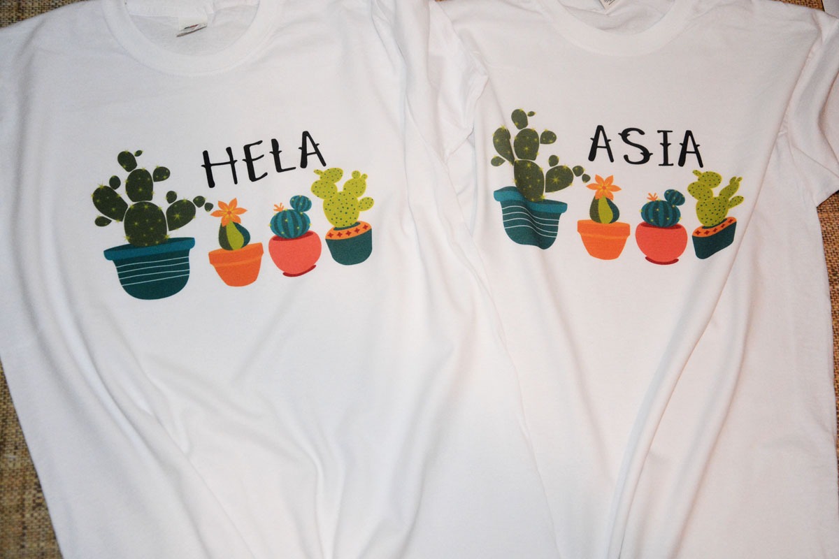 Stylowe koszulki w kaktusy dla dzieci 