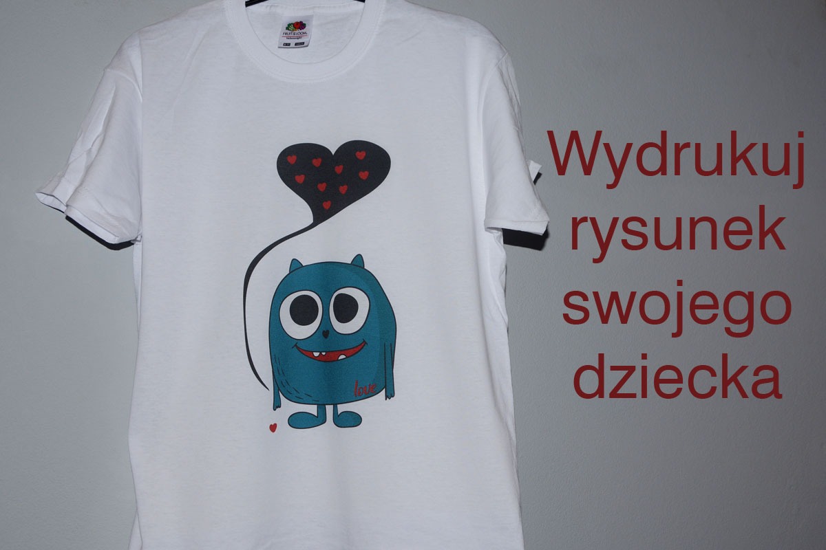 Koszulka z wymyślonym stworkiem